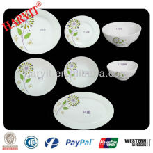 Household Item Houseware Synthetic White Raw Opals Stone Rough Glass Dinnerware Dishes Plates